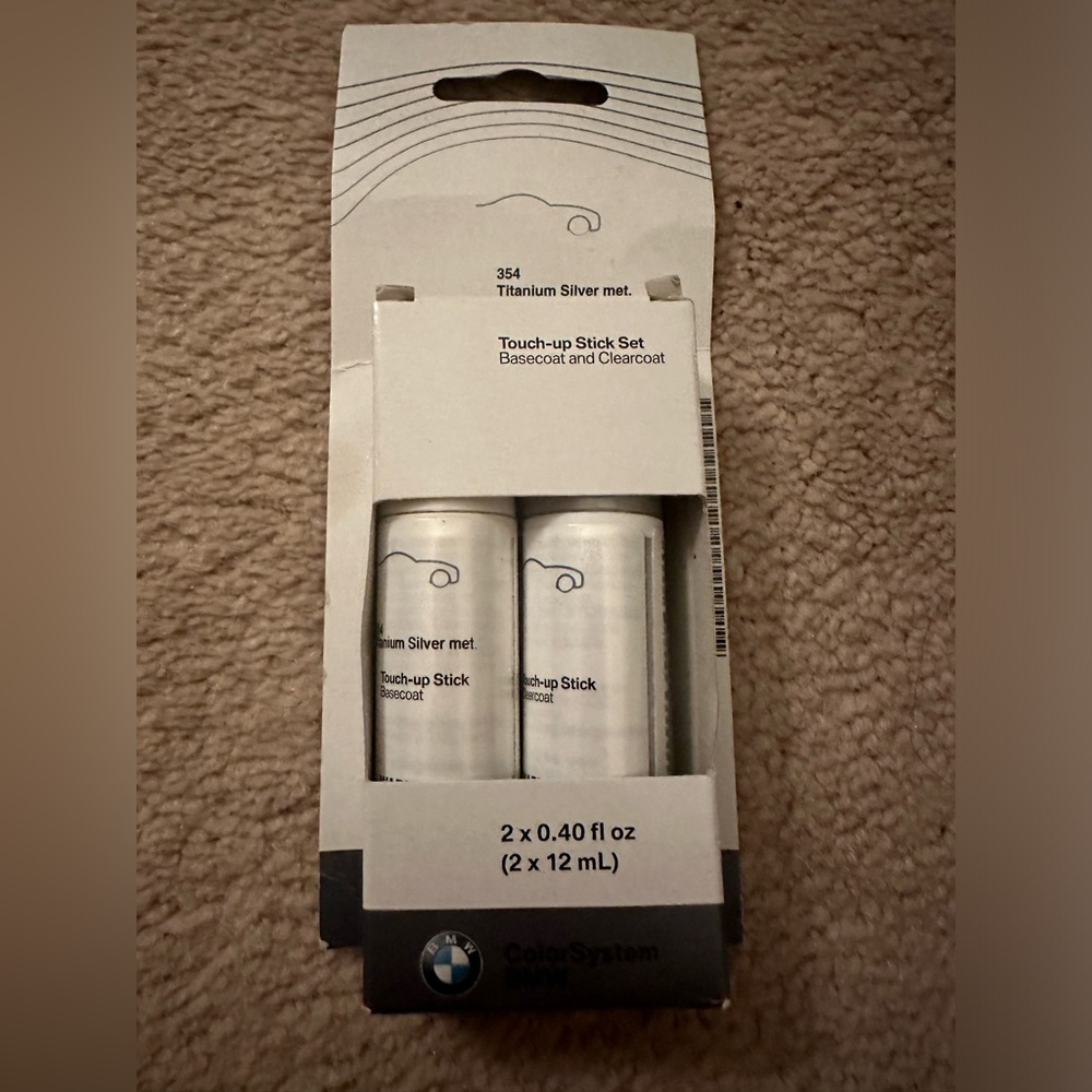 Brand new! BMW touch up paint set Titanium silver. Never used or opened